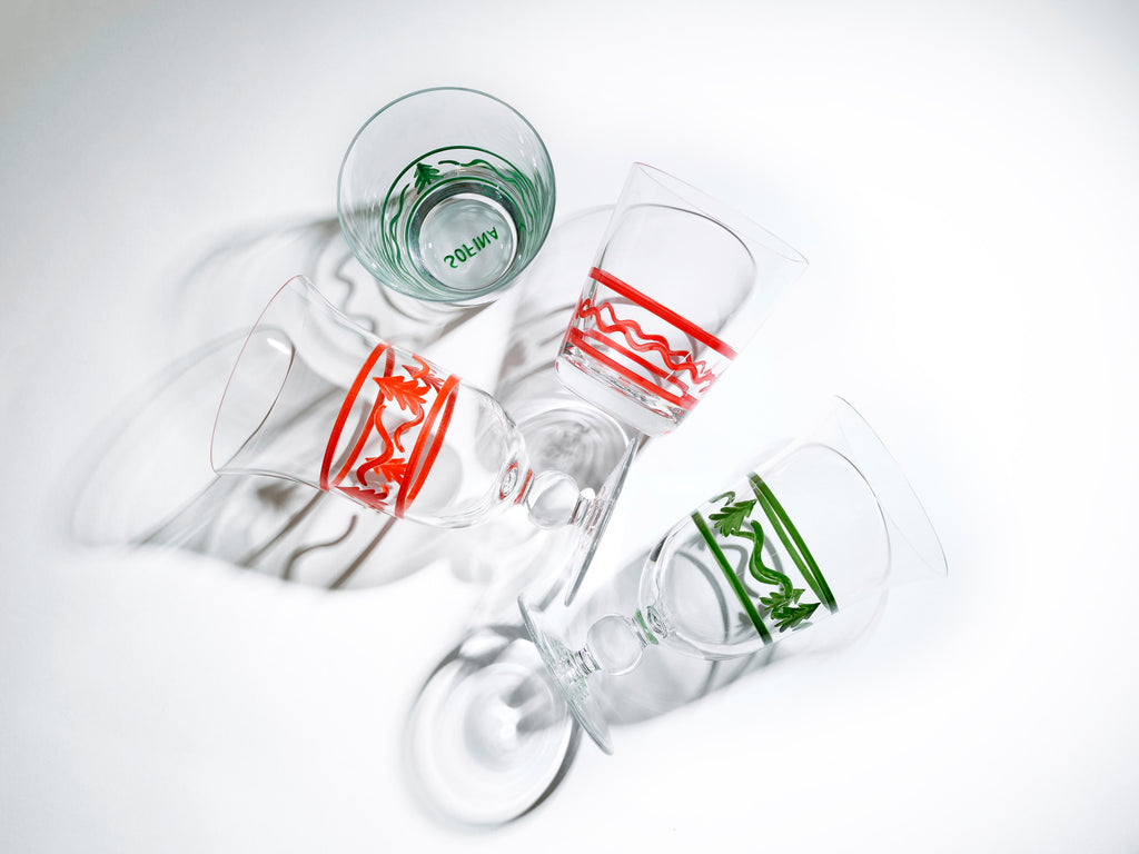 New In – die Serie "Waldegg". Mundgeblases Kristallglas aus Bayern und frei Hand bemalt