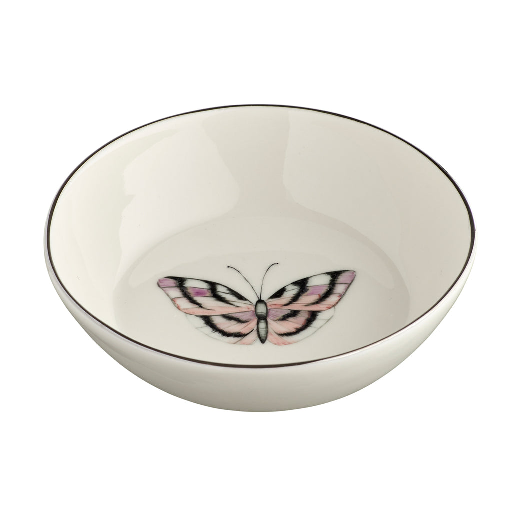 “Butterfly” bowl with platinum rim