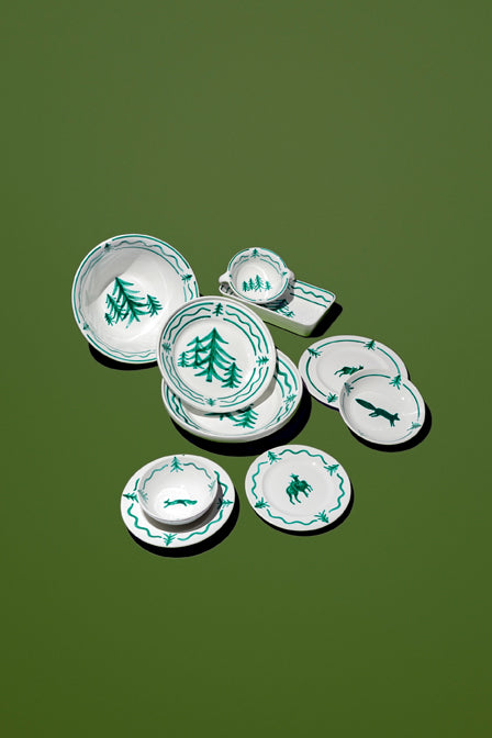 Keramik Frühstücksteller "Tiere im Wald"