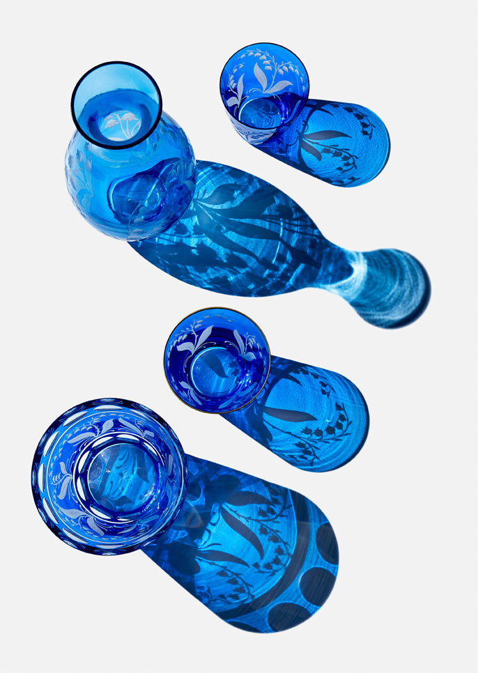 Wasserglas "Maiglöckchen", lila