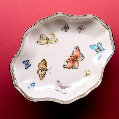 Gebäckschale "Schmetterlinge", Platinrand
