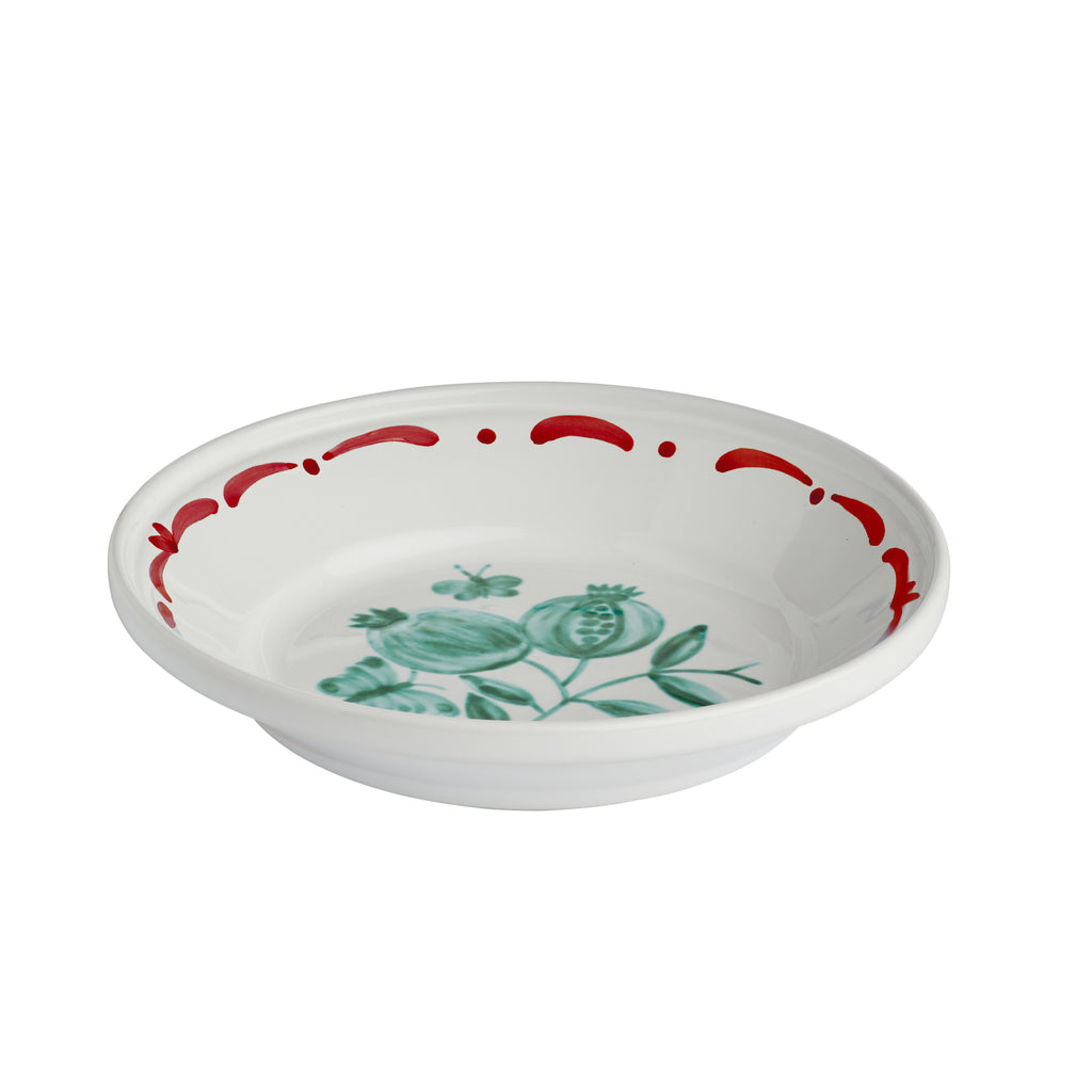 Ceramic ripe bowl "Pomegranate" large, red
