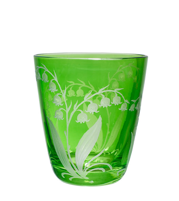 Wasserglas "Maiglöckchen", grün