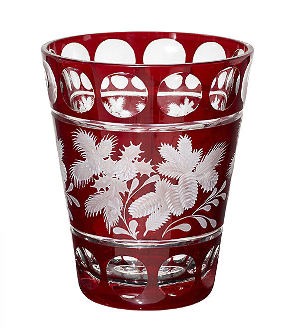 Vase "Christmas garland", red