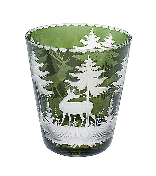 Water glass "Hunting", green