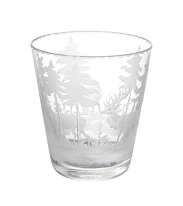 “Hunting” water glass, clear