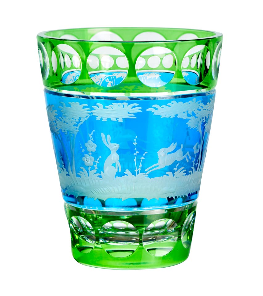 Vase Ostern, blau/grün