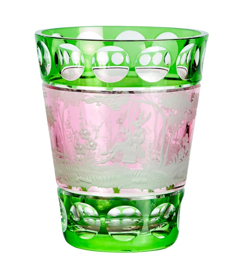 Vase Ostern, rosa/grün