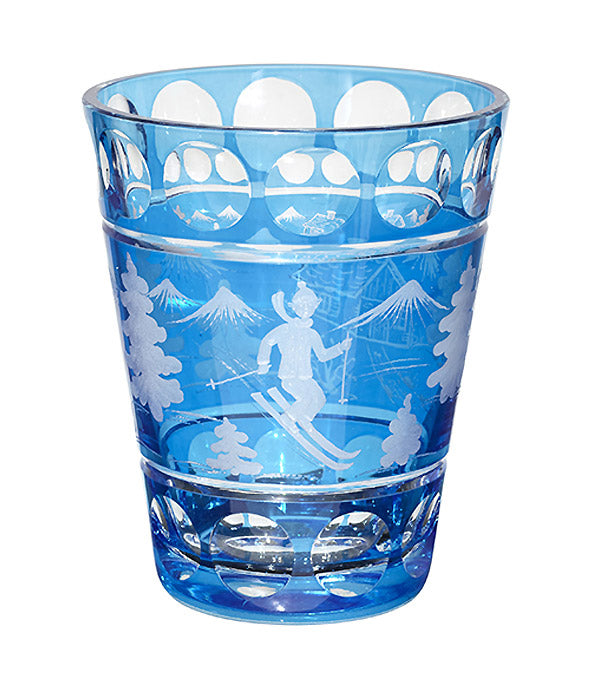 Vase "Bubble" Skifahrer, blau