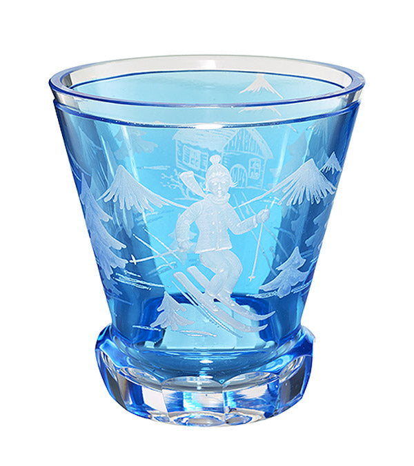 Large “Skier” lantern, blue