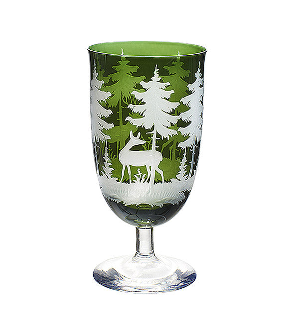 Weinglas "Jagd" Hirsch, grün