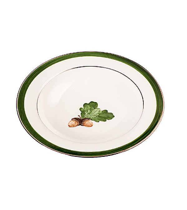 Soup plate "Oak Leaves", platinum rim