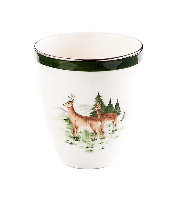 “Deer” vase, platinum rim