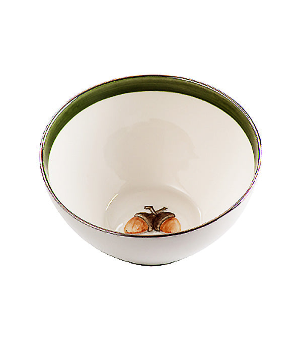 “Acorn” bowl, platinum rim