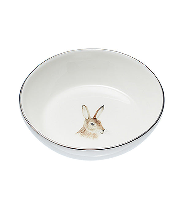“Hare” bowl, platinum rim